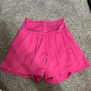Women's Pink High-Waisted Halara Shorts
